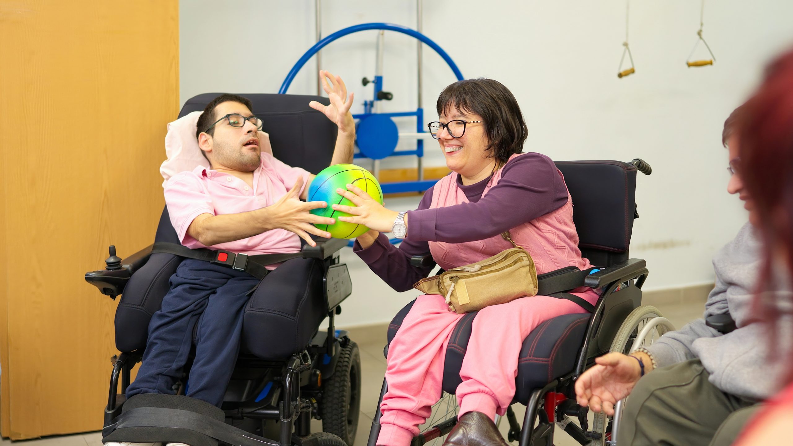 Individual with special needs in joyful community moment